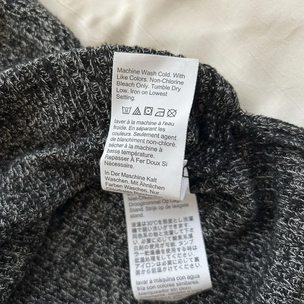 J Crew Relaxed Roll Neck Tunic Sweater Loose ‎ Charcoal Marbled Woman's M EUC